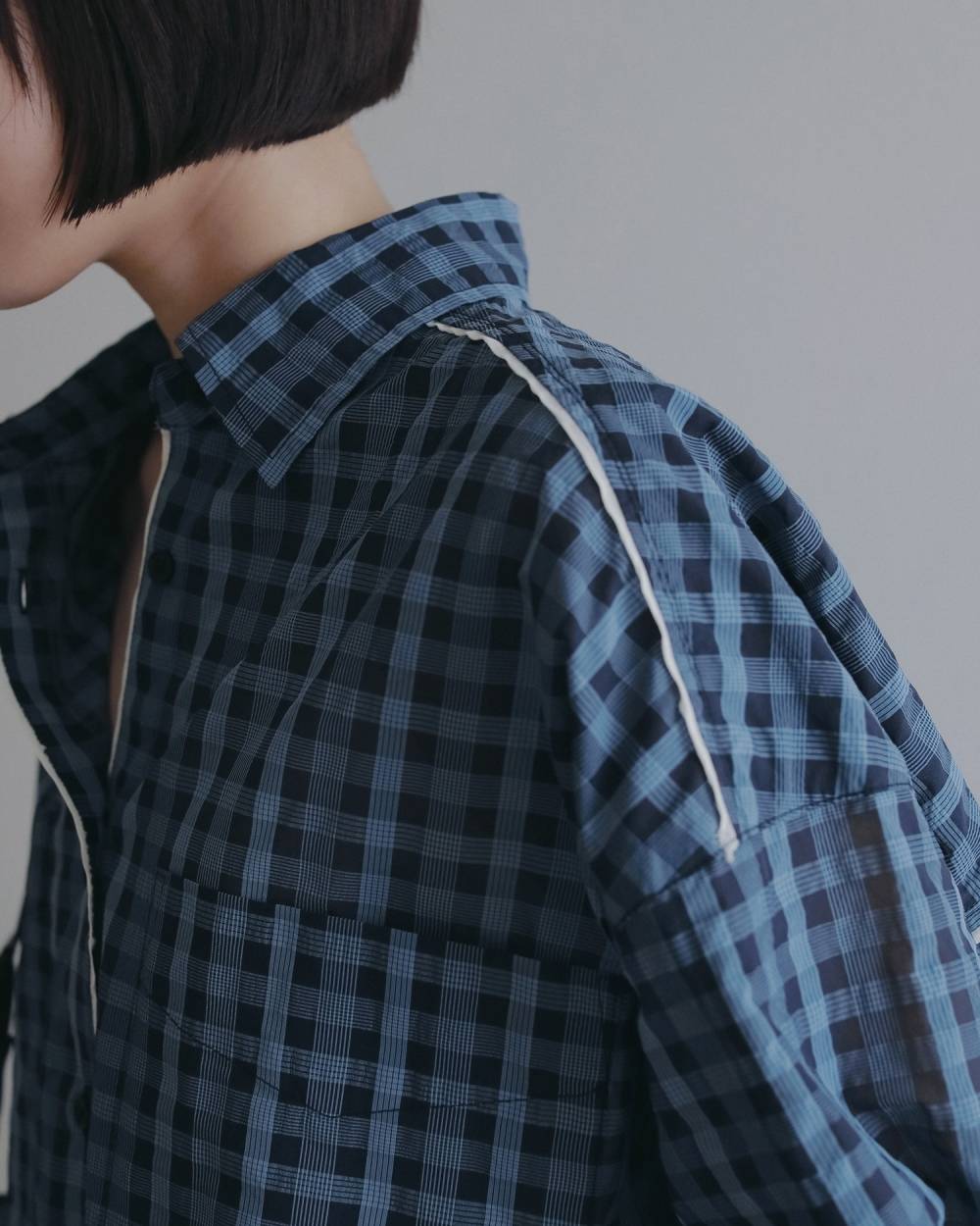 Sheercheck Over Shirts Sheercheck Over Shirts,シアーチェック オーバー シャツ,62620408,トップス,シャツ,ブラウス,透け感,シアー,チェック,柄,ànuke,アンヌーク,lifes,ライフズ,26ss,26fall,26aw