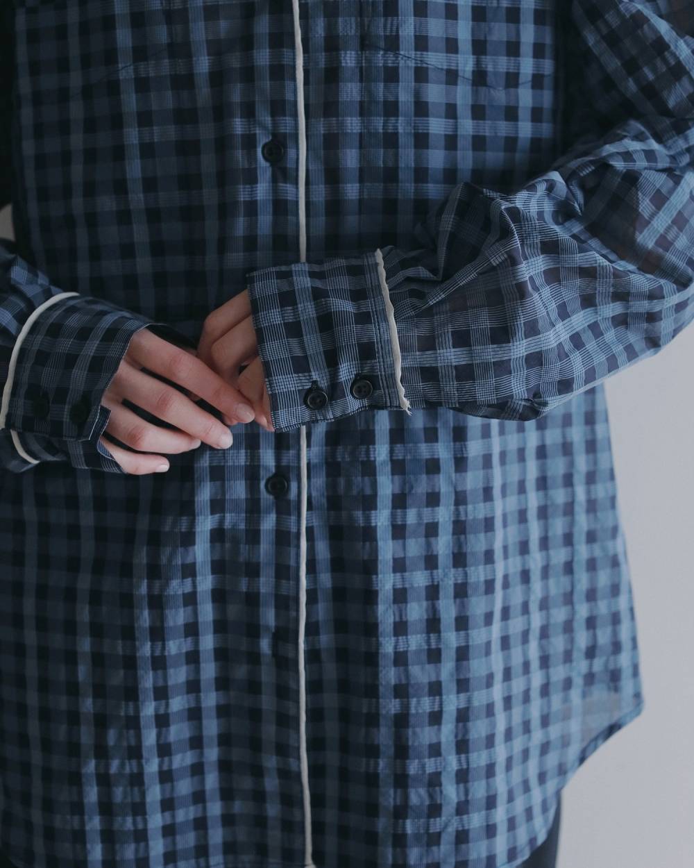 Sheercheck Over Shirts Sheercheck Over Shirts,シアーチェック オーバー シャツ,62620408,トップス,シャツ,ブラウス,透け感,シアー,チェック,柄,ànuke,アンヌーク,lifes,ライフズ,26ss,26fall,26aw
