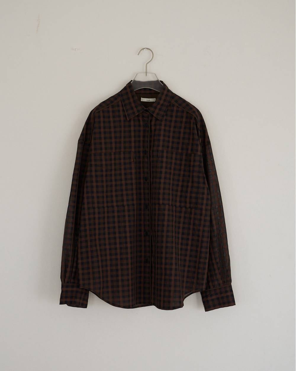 Sheercheck Over Shirts Sheercheck Over Shirts,シアーチェック オーバー シャツ,62620408,トップス,シャツ,ブラウス,透け感,シアー,チェック,柄,ànuke,アンヌーク,lifes,ライフズ,26ss,26fall,26aw