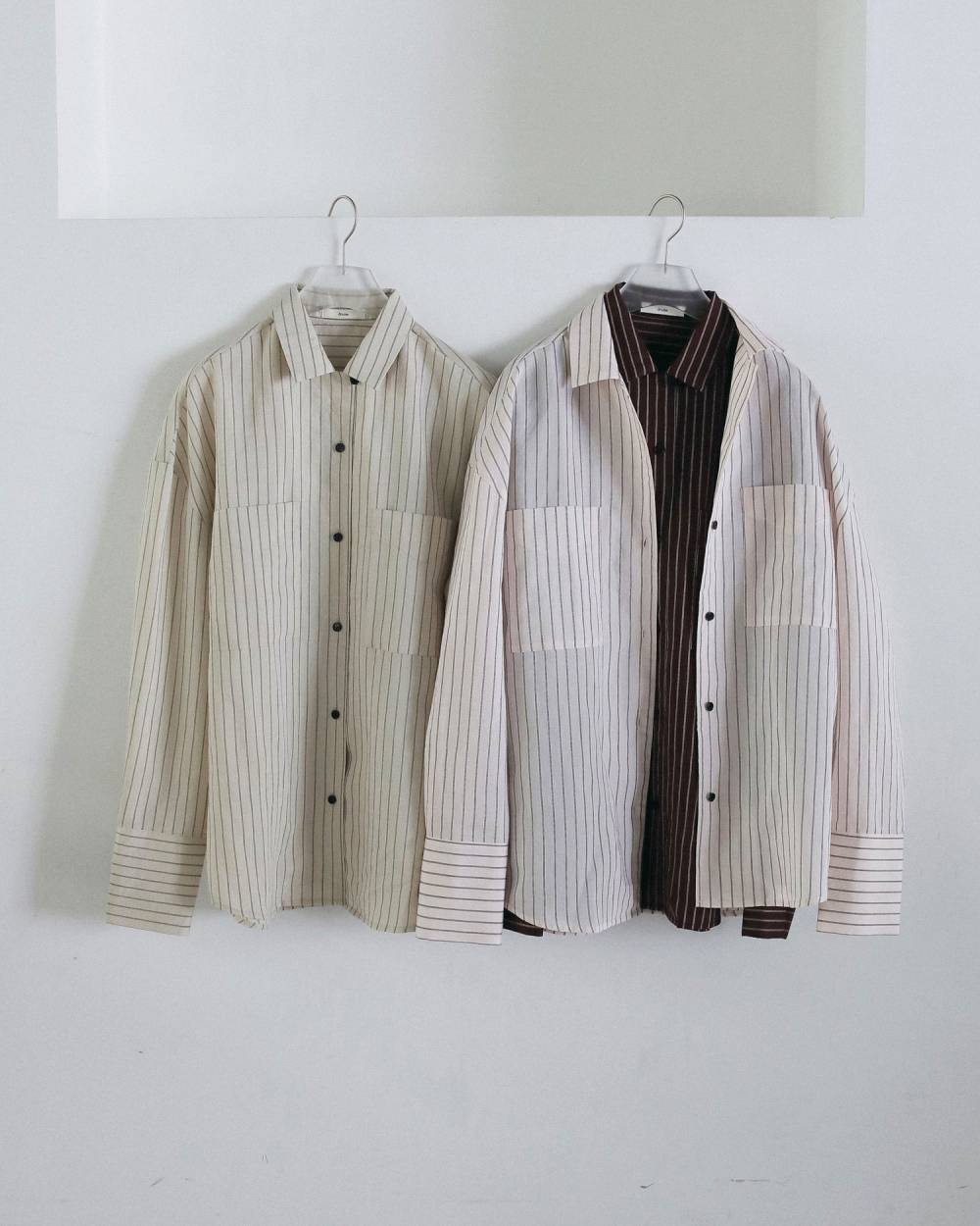 Opencollar Stripe Shirts Opencollar Stripe Shirts,オープンカラー ストライプ シャツ,62620414,シャツ,ブラウス,オーバーシャツ,ストライプ,柄,ànuke,アンヌーク,lifes,ライフズ,26fall,26aw