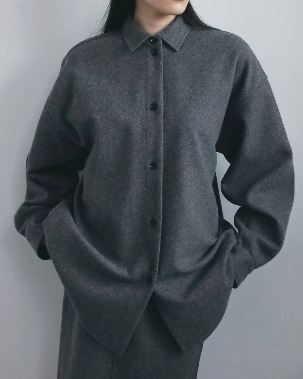 Wool Over Shirts Wool Over Shirts,ウール オーバー シャツ,62620415,シャツ,トップス,オーバーサイズ,ウールシャツ,ウール,羽織,ànuke,アンヌーク,lifes,ライフズ,26fall,26aw