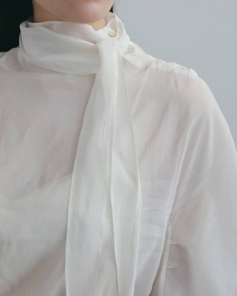 Organdy Tie Blouse Organdy Tie Blouse,オーガンジー タイブ ラウス,62620420,トップス,シャツ,ブラウス,ànuke,アンヌーク,lifes,ライフズ,26fall,26aw
