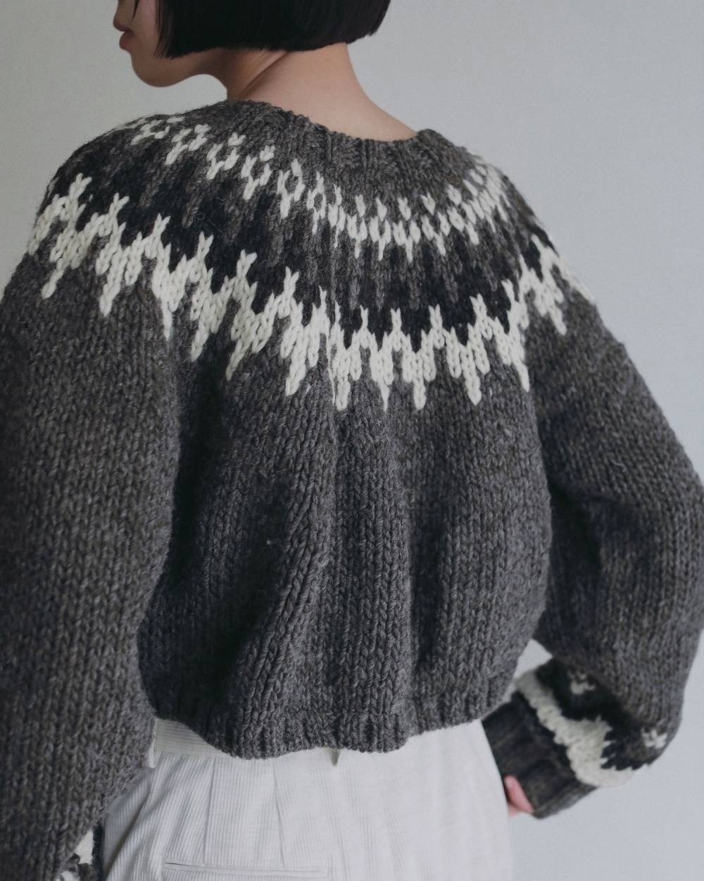 Nordic Handknit Cardigan Nordic Handknit Cardigan,ノルディック ハンドニット カーディガン,62620502,カーディガン,カーデ,トップス,ニット,ニットトップス,柄,ショート丈,ànuke,アンヌーク,lifes,ライフズ,26ss,26fall,26aw