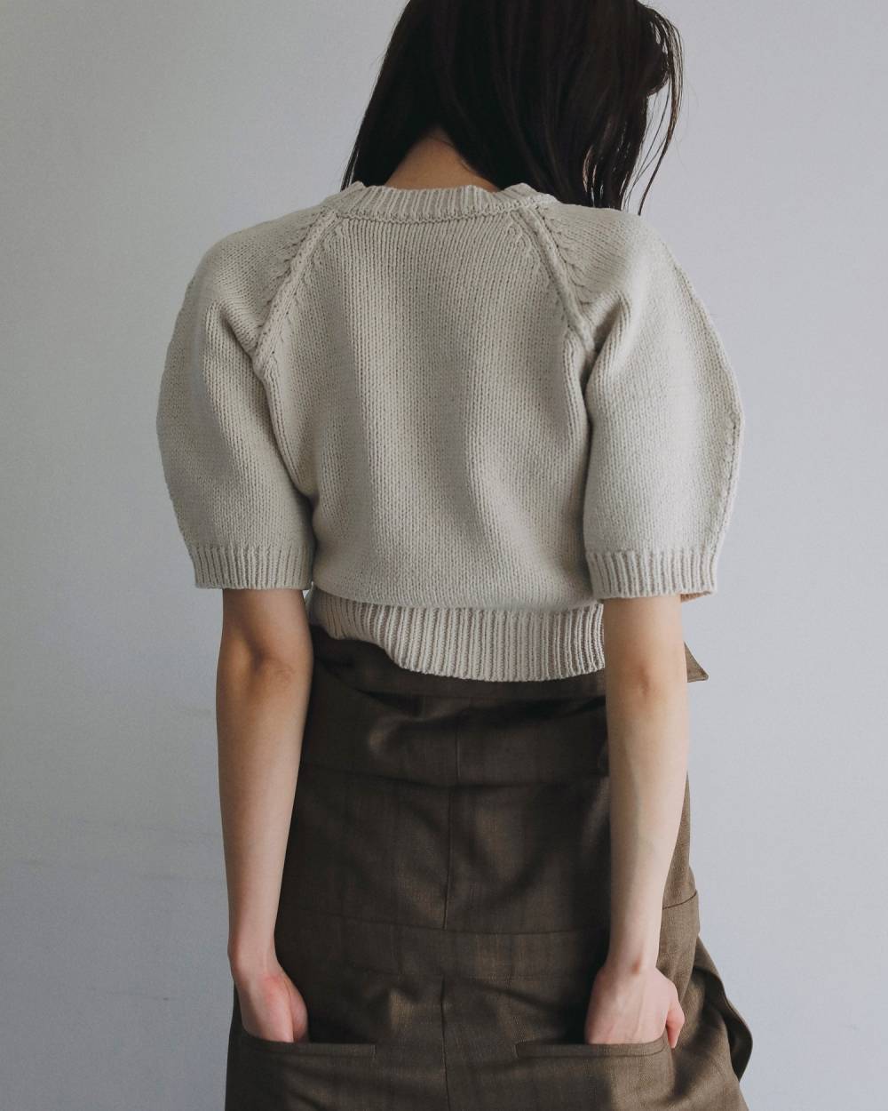 Halfsleeve Raglan Knit Halfsleeve Raglan Knit,ハーフスリーブ ラグラン ニット,62620506,ニット,トップス,ニットトップス,ハーフスリーブニット,ànuke,アンヌーク,lifes,ライフズ,26ss,26fall,26aw