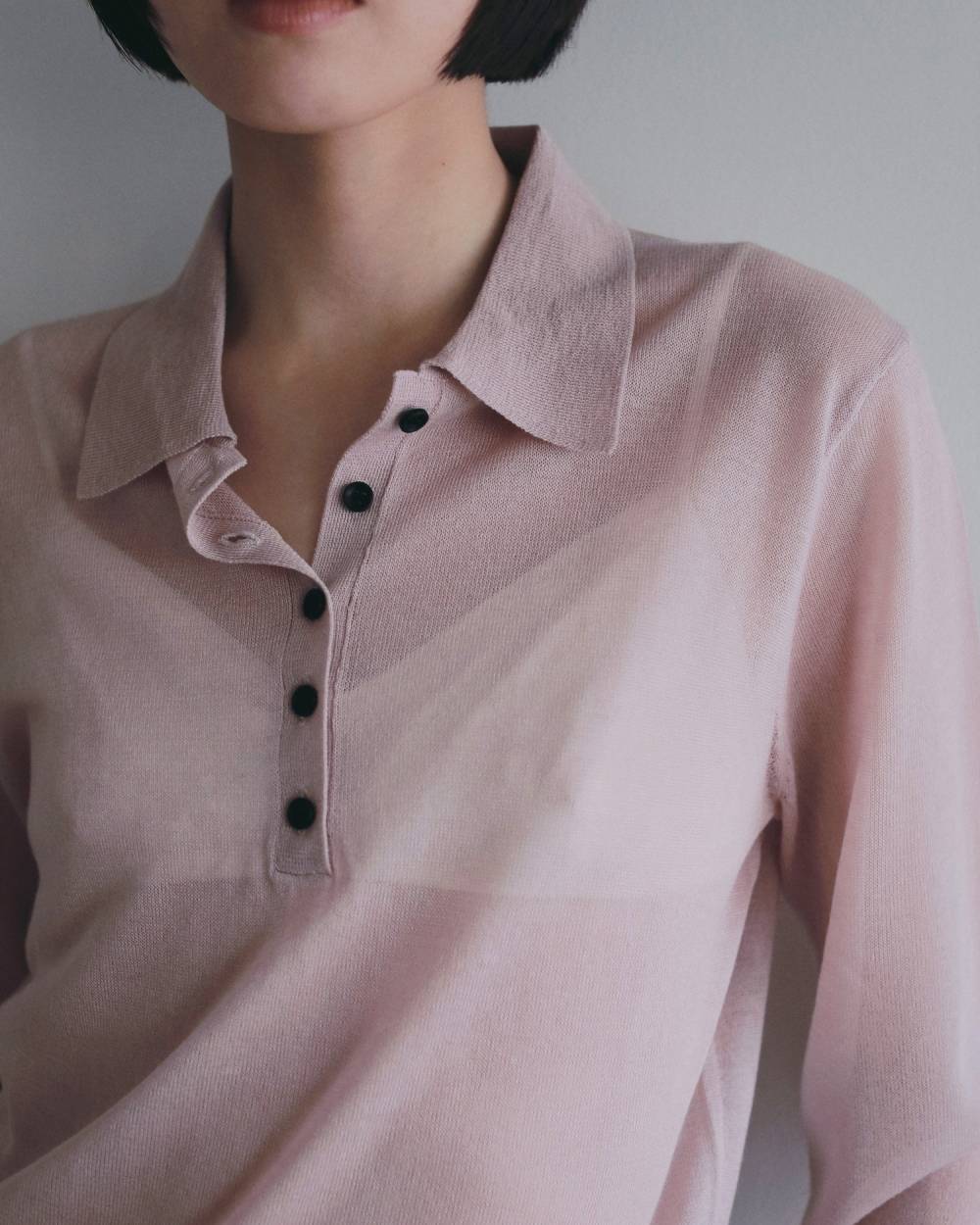 Sheer Polo Knit Sheer Polo Knit,シアー ポロ ニット,62620508,トップス,ニットポロトップス,ànuke,アンヌーク,lifes,ライフズ,26ss,26fall,26aw