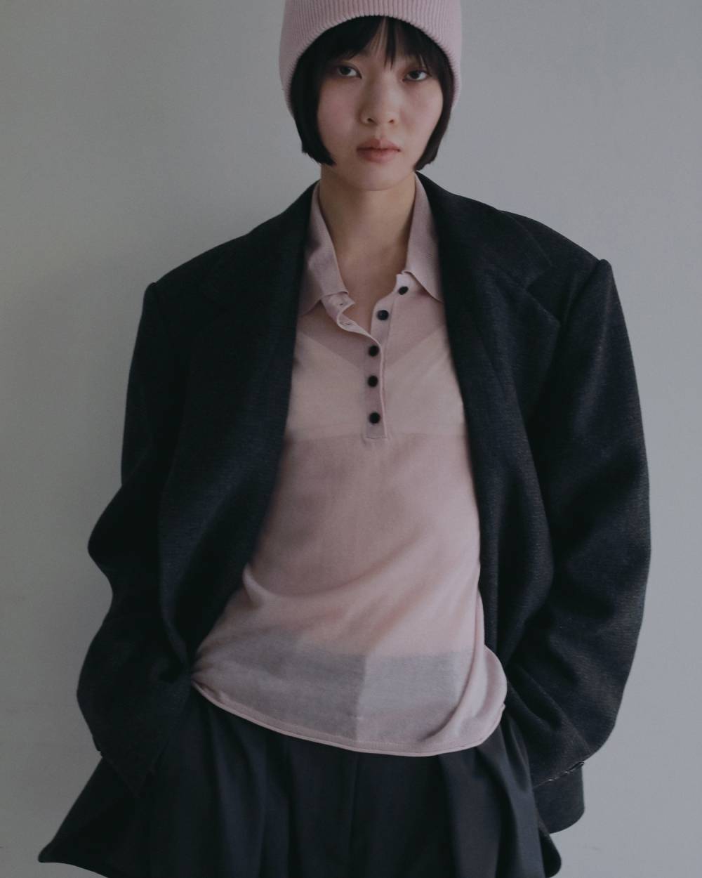 Sheer Polo Knit Sheer Polo Knit,シアー ポロ ニット,62620508,トップス,ニットポロトップス,ànuke,アンヌーク,lifes,ライフズ,26ss,26fall,26aw