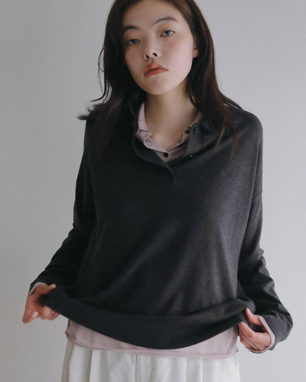 Sheer Polo Knit Sheer Polo Knit,シアー ポロ ニット,62620508,トップス,ニットポロトップス,ànuke,アンヌーク,lifes,ライフズ,26ss,26fall,26aw