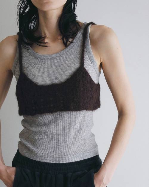 chieko+ luxe knit 03 bustier ニットビスチェ ànuke online store（アンヌーク） / Crochet Knit BustierCrochet