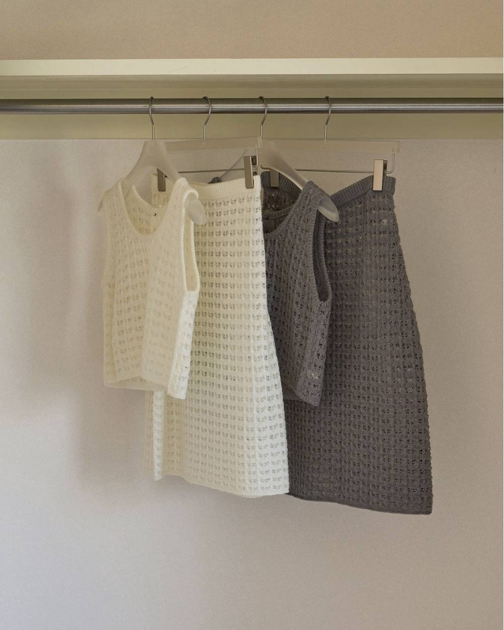 Pattern Knit Tanktop Pattern Knit Tanktop,パターン ニット タンクトップ,62620511,トップス,タンクトップ,タンク,ニット,ニットトップス,モヘア混,ànuke,アンヌーク,lifes,ライフズ,26ss,26fall,26aw