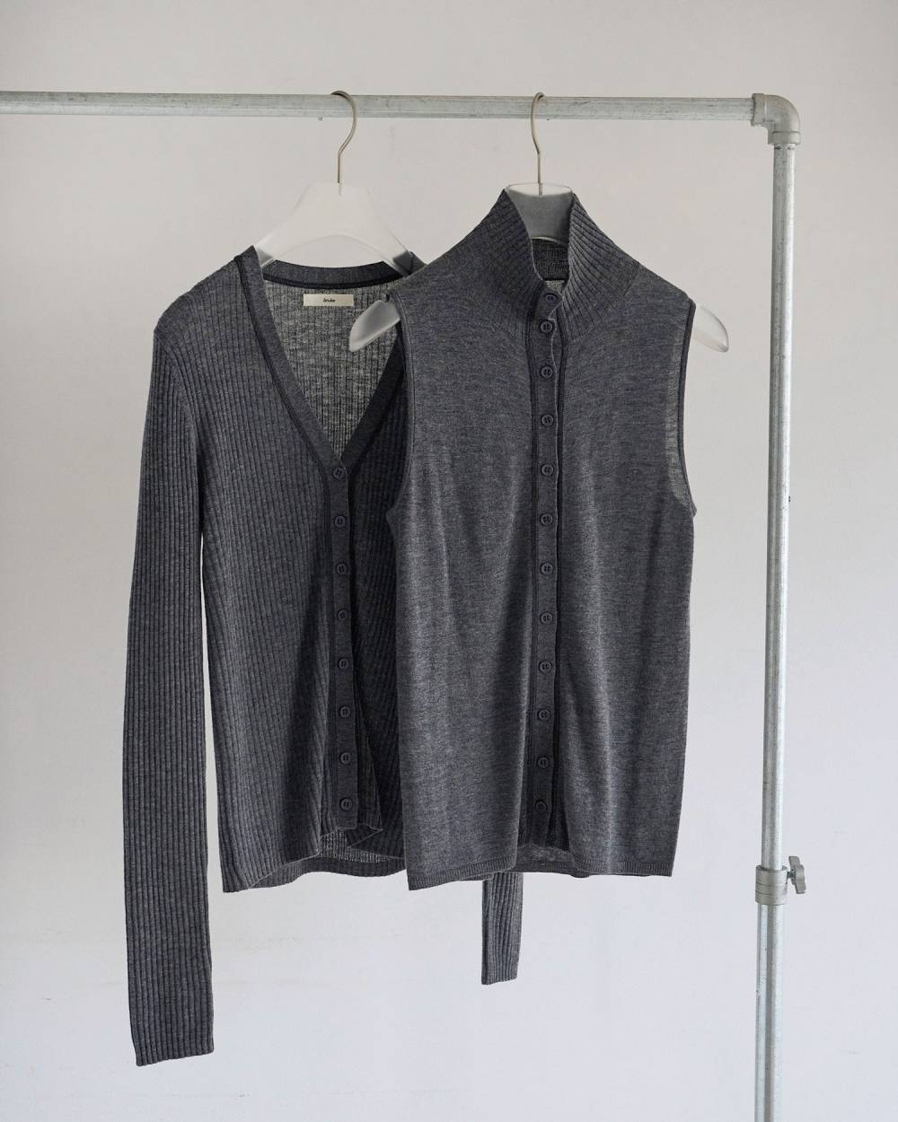 Layered Highneck Knit Layered Highneck Knit,レイヤード ハイネック ニット,62620512,トップス,ニット,レイヤード,ànuke,アンヌーク,lifes,ライフズ,26ss,26fall,26aw