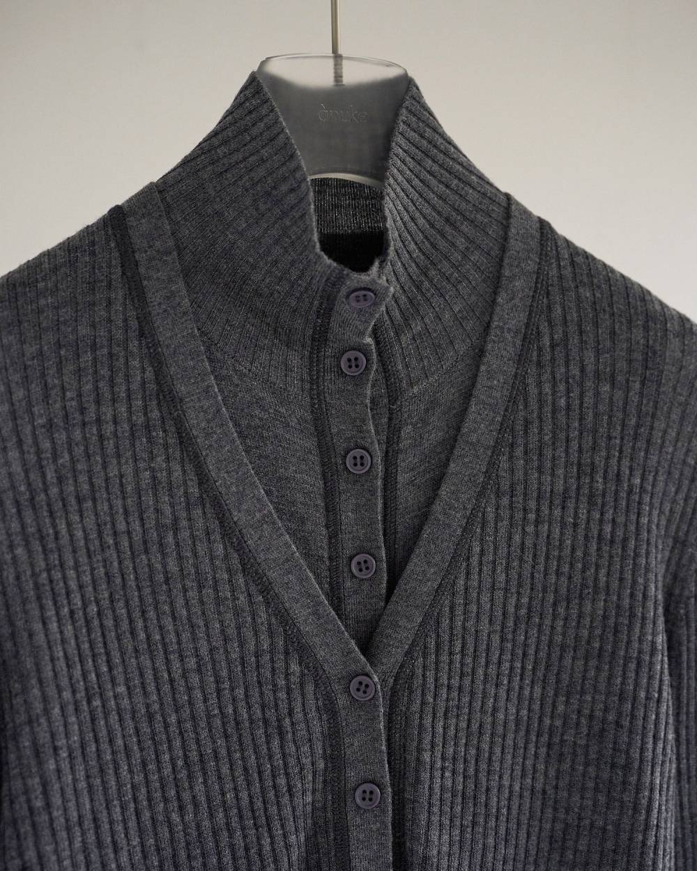 Layered Highneck Knit Layered Highneck Knit,レイヤード ハイネック ニット,62620512,トップス,ニット,レイヤード,ànuke,アンヌーク,lifes,ライフズ,26ss,26fall,26aw