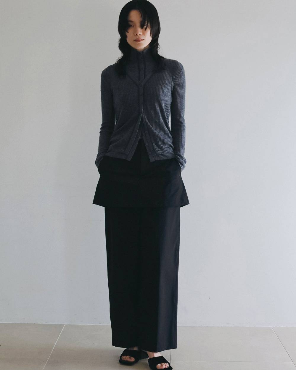 Layered Highneck Knit Layered Highneck Knit,レイヤード ハイネック ニット,62620512,トップス,ニット,レイヤード,ànuke,アンヌーク,lifes,ライフズ,26ss,26fall,26aw