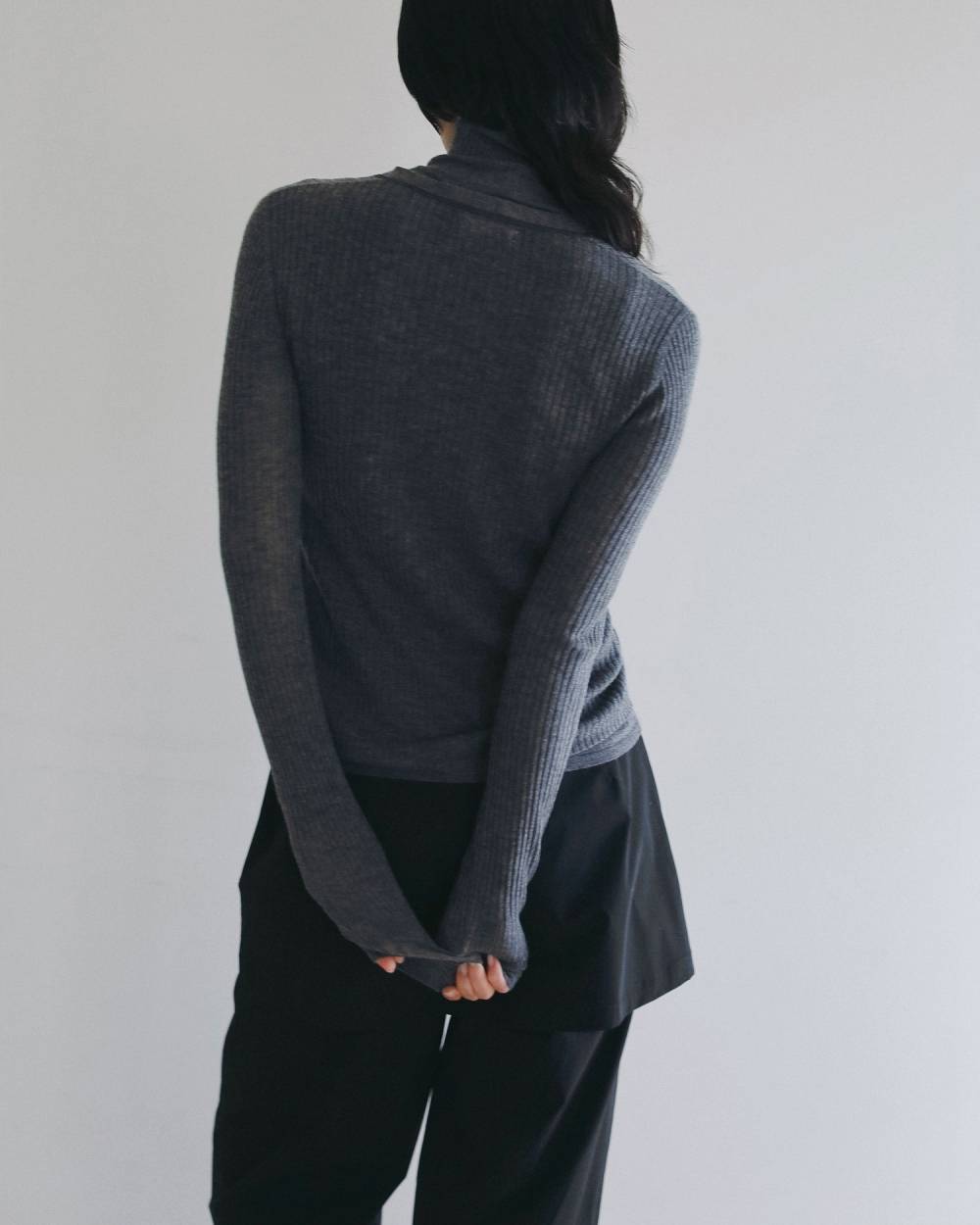 Layered Highneck Knit Layered Highneck Knit,レイヤード ハイネック ニット,62620512,トップス,ニット,レイヤード,ànuke,アンヌーク,lifes,ライフズ,26ss,26fall,26aw