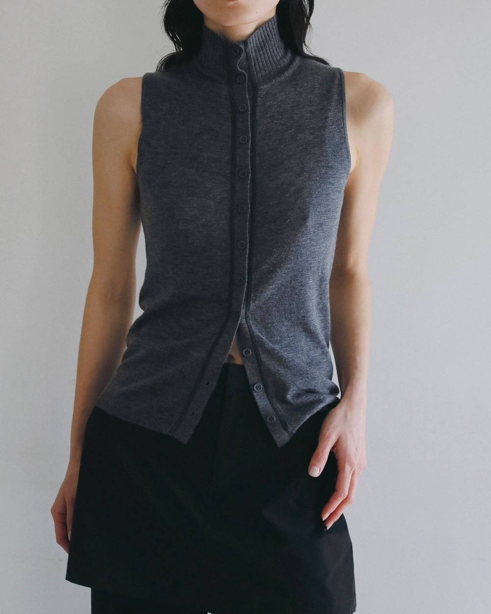 Layered Highneck Knit Layered Highneck Knit,レイヤード ハイネック ニット,62620512,トップス,ニット,レイヤード,ànuke,アンヌーク,lifes,ライフズ,26ss,26fall,26aw