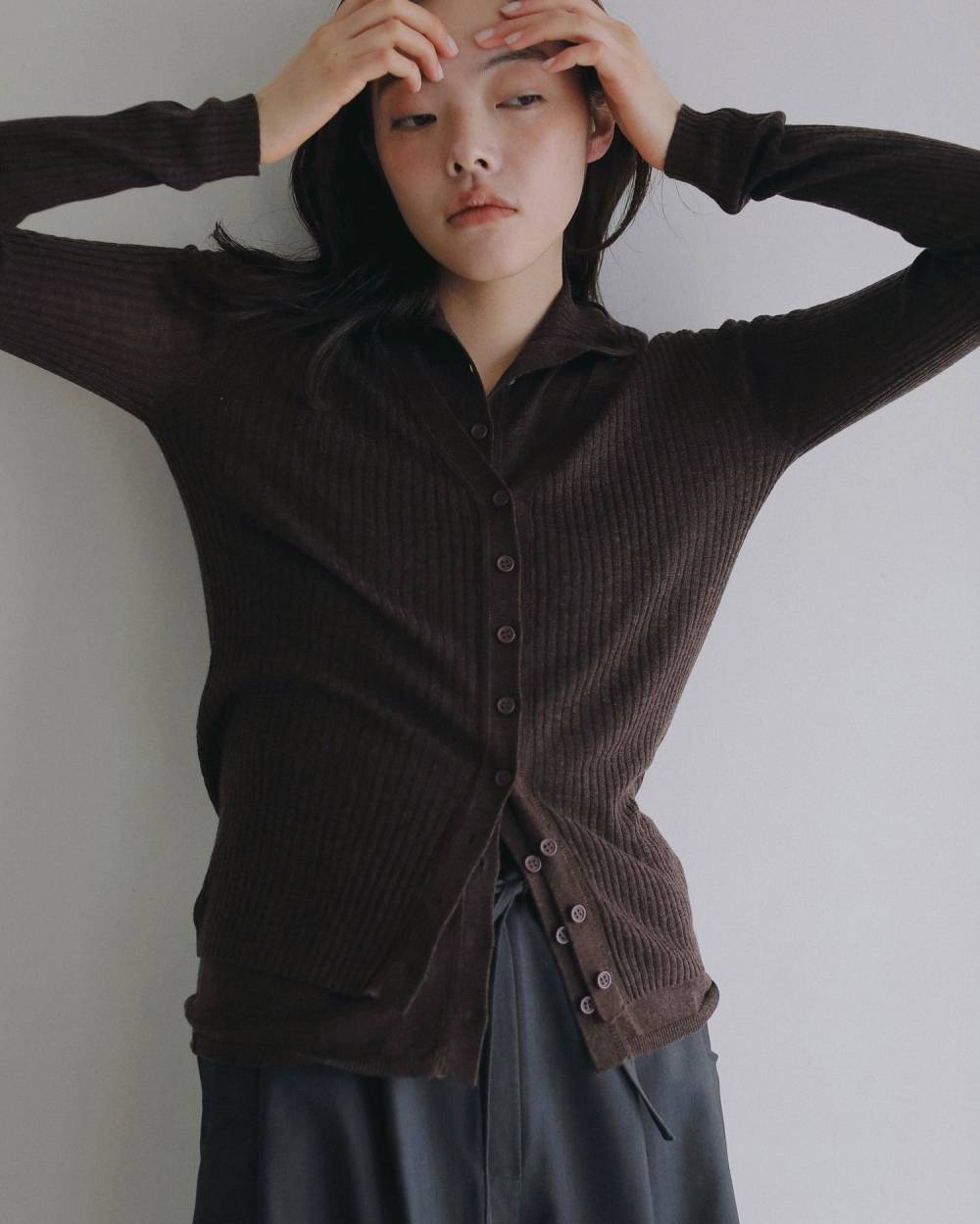 Layered Highneck Knit Layered Highneck Knit,レイヤード ハイネック ニット,62620512,トップス,ニット,レイヤード,ànuke,アンヌーク,lifes,ライフズ,26ss,26fall,26aw