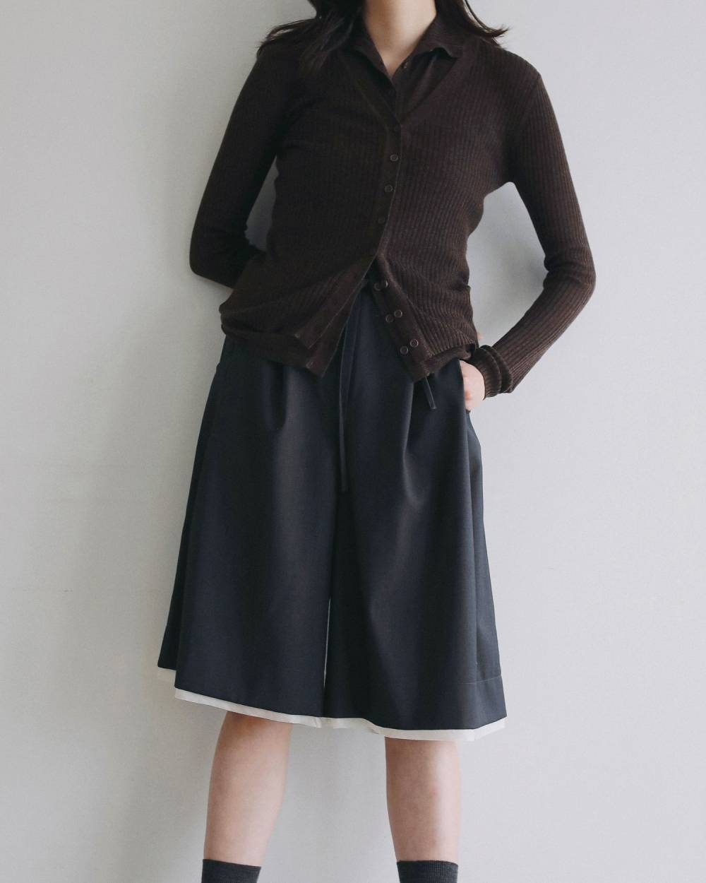 Layered Highneck Knit Layered Highneck Knit,レイヤード ハイネック ニット,62620512,トップス,ニット,レイヤード,ànuke,アンヌーク,lifes,ライフズ,26ss,26fall,26aw