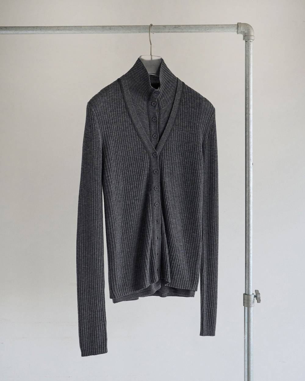 Layered Highneck Knit Layered Highneck Knit,レイヤード ハイネック ニット,62620512,トップス,ニット,レイヤード,ànuke,アンヌーク,lifes,ライフズ,26ss,26fall,26aw