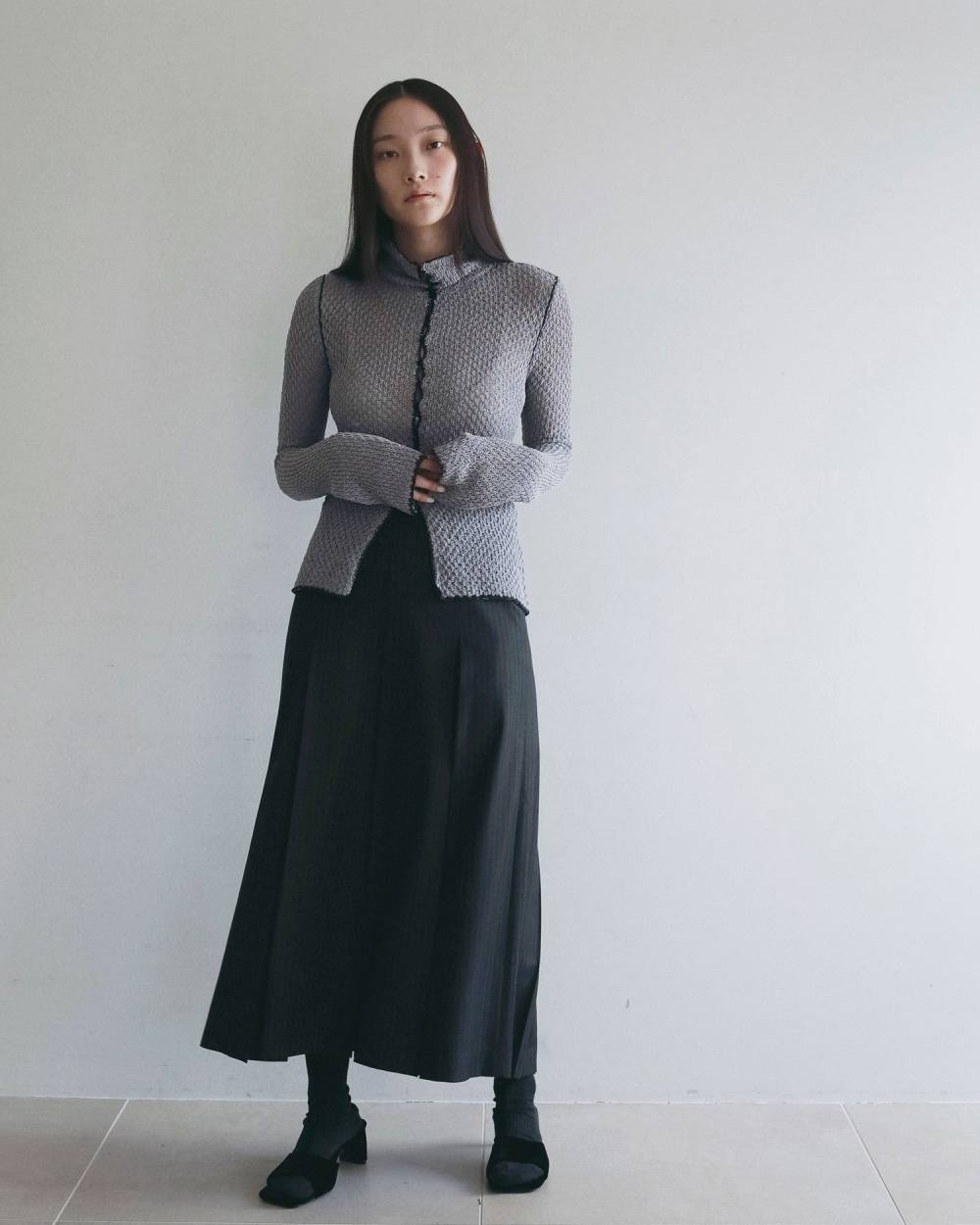 Piping Scarf Knit Piping Scarf Knit,パイピング スカーフ ニット,62620514,トップス,ニット,ニットトップス,ànuke,アンヌーク,lifes,ライフズ,26ss,26fall,26aw