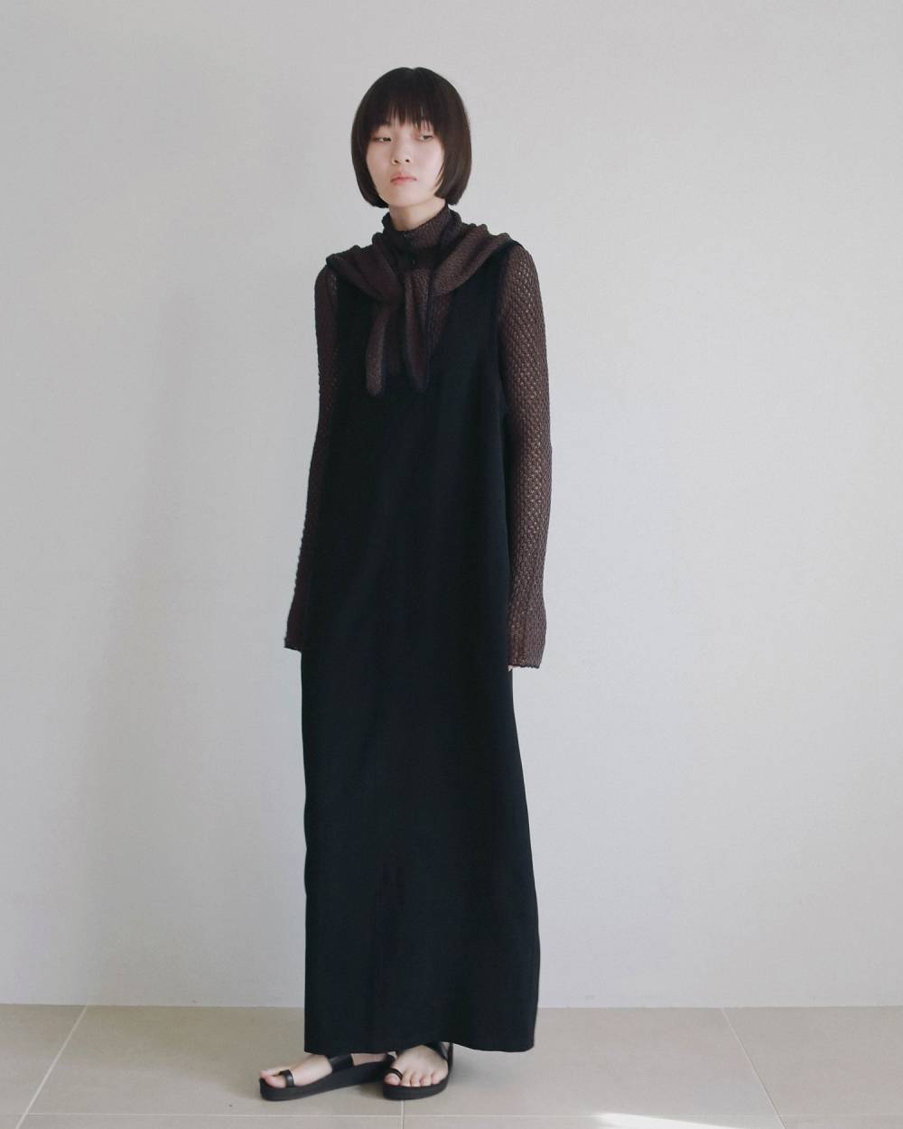 Piping Scarf Knit Piping Scarf Knit,パイピング スカーフ ニット,62620514,トップス,ニット,ニットトップス,ànuke,アンヌーク,lifes,ライフズ,26ss,26fall,26aw