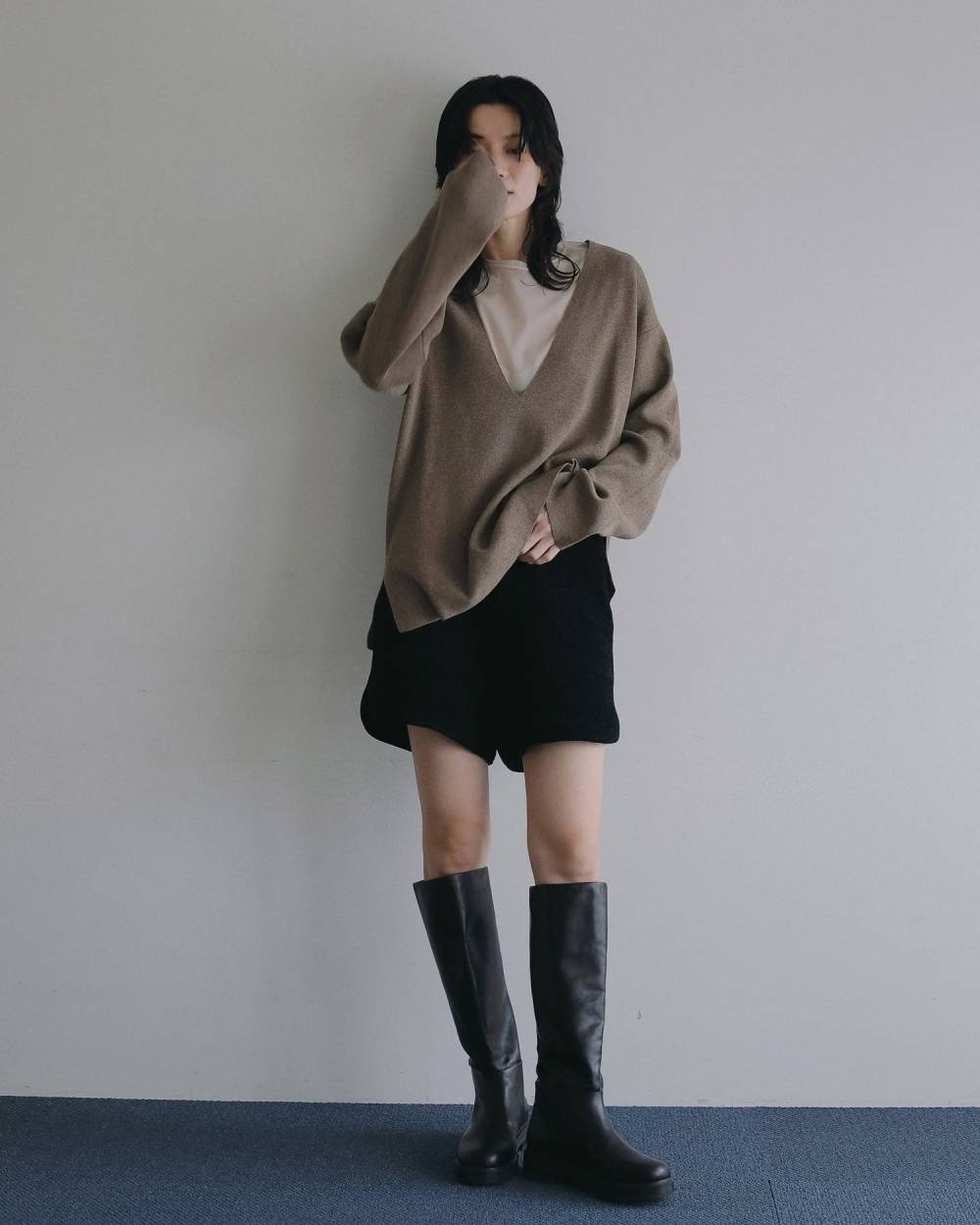 Deep Vneck Knit Deep Vneck Knit,ディープ Vネック ニット,62620525,トップス,ニット,ニットトップス,Vネック,ànuke,アンヌーク,lifes,ライフズ,26ss