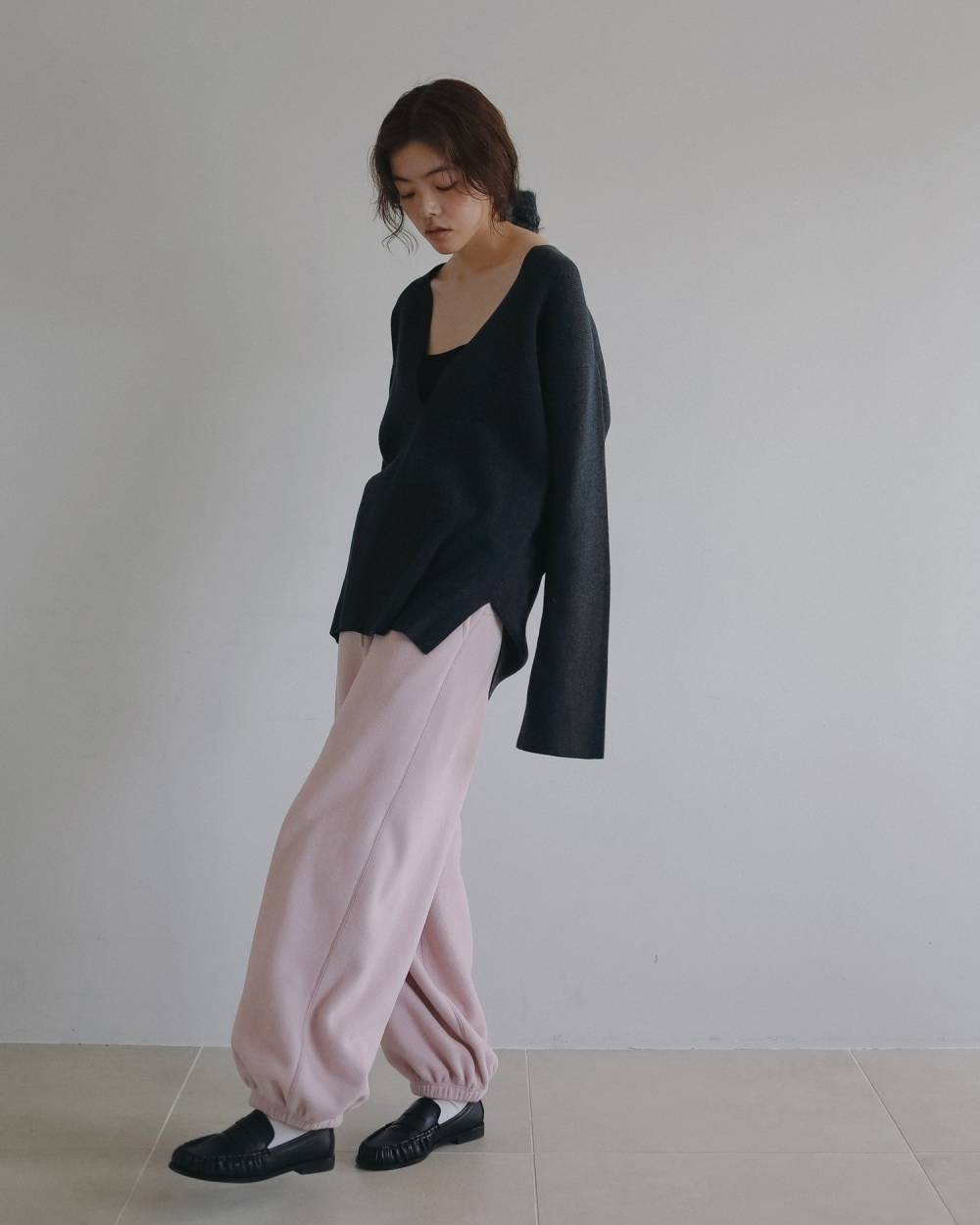 Deep Vneck Knit Deep Vneck Knit,ディープ Vネック ニット,62620525,トップス,ニット,ニットトップス,Vネック,ànuke,アンヌーク,lifes,ライフズ,26ss