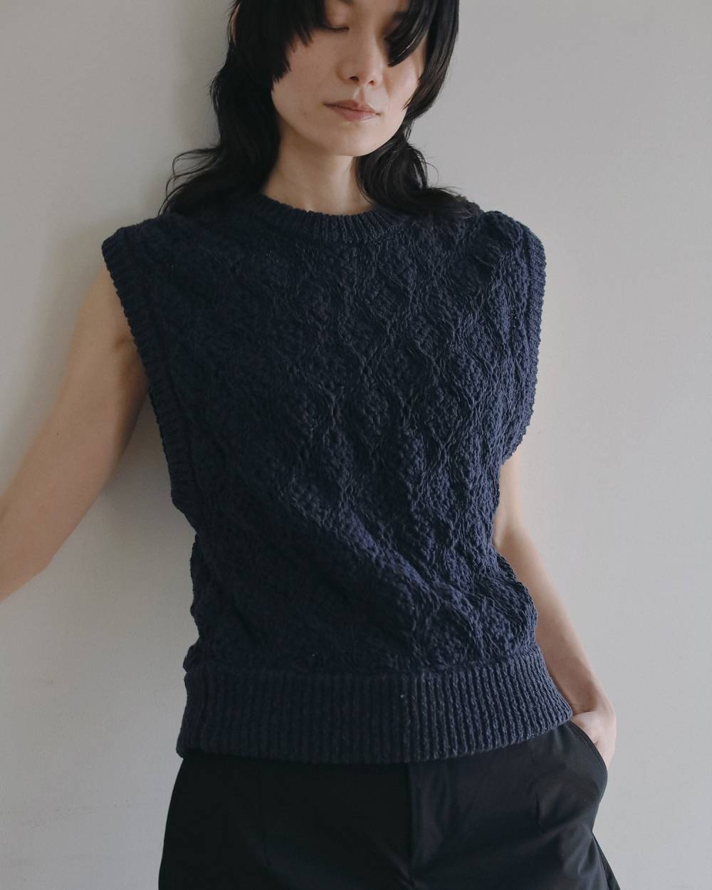 Slub Pattern Vest Slub Pattern Vest,スラブ パターン ベスト,62620526,トップス,ベスト,ニットベスト,ànuke,アンヌーク,lifes,ライフズ,26ss,26fall,26aw