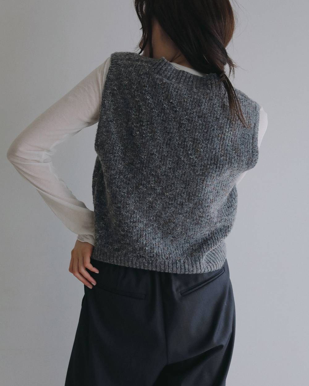 Nep Knit Vest Nep Knit Vest,ネップ ニット ベスト,62620529,トップス,ニット,ベスト,ニットベスト,ànuke,アンヌーク,lifes,ライフズ,26ss,26fall,26aw