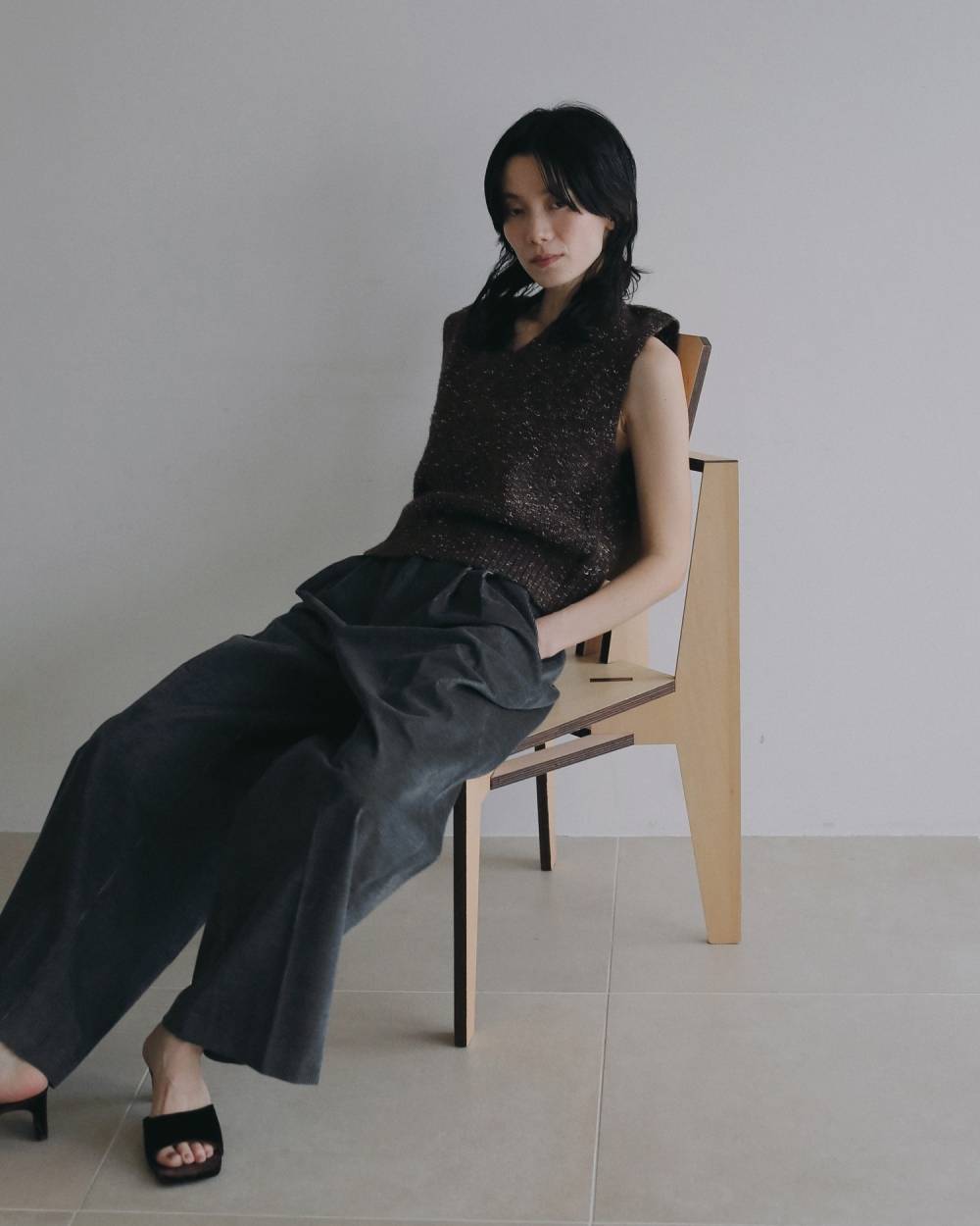 Nep Knit Vest Nep Knit Vest,ネップ ニット ベスト,62620529,トップス,ニット,ベスト,ニットベスト,ànuke,アンヌーク,lifes,ライフズ,26ss,26fall,26aw