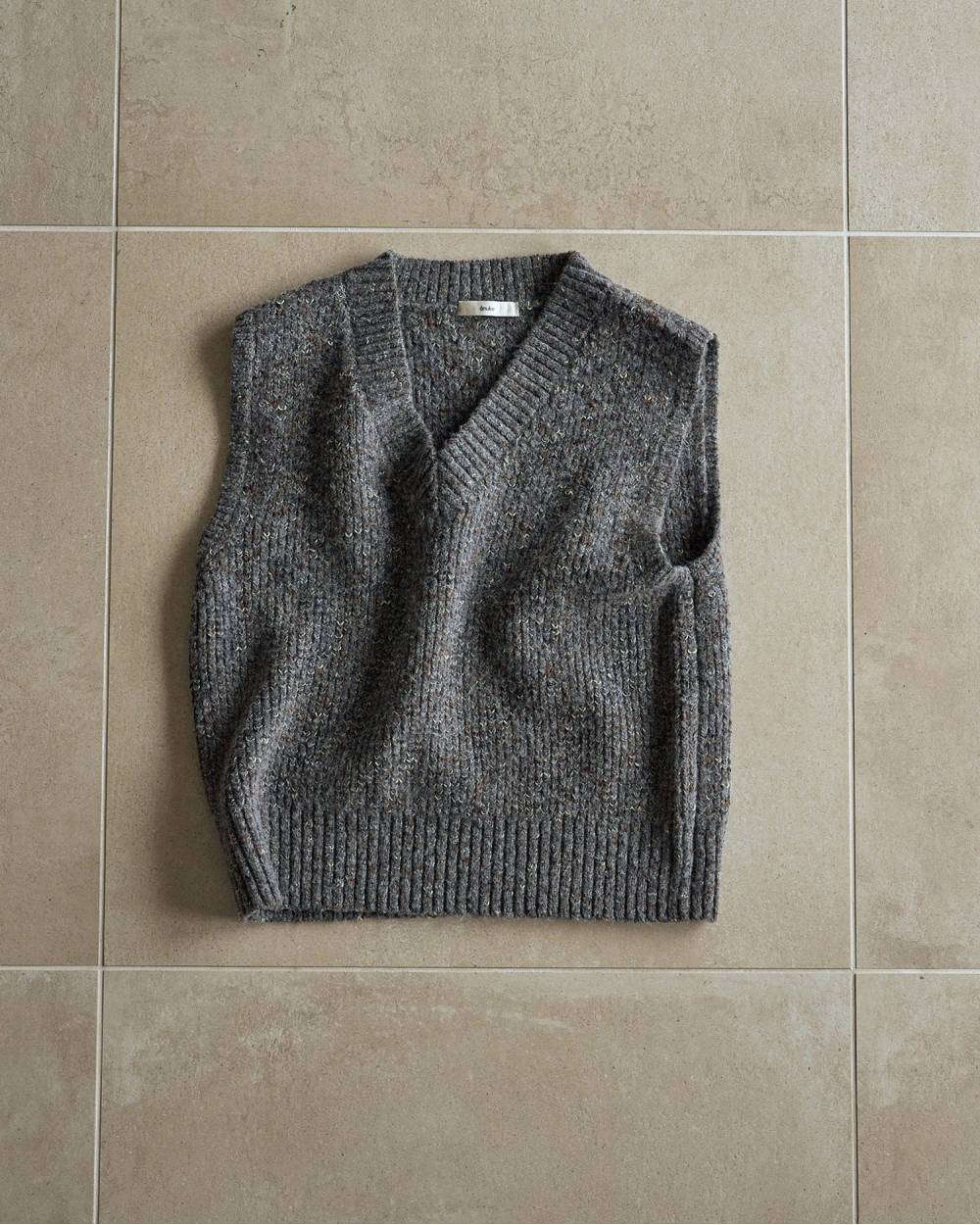 Nep Knit Vest Nep Knit Vest,ネップ ニット ベスト,62620529,トップス,ニット,ベスト,ニットベスト,ànuke,アンヌーク,lifes,ライフズ,26ss,26fall,26aw