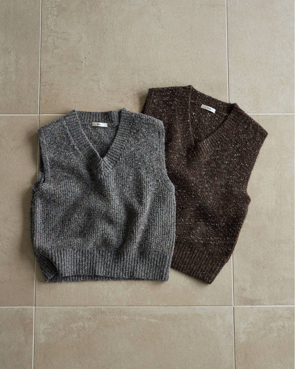 Nep Knit Vest Nep Knit Vest,ネップ ニット ベスト,62620529,トップス,ニット,ベスト,ニットベスト,ànuke,アンヌーク,lifes,ライフズ,26ss,26fall,26aw