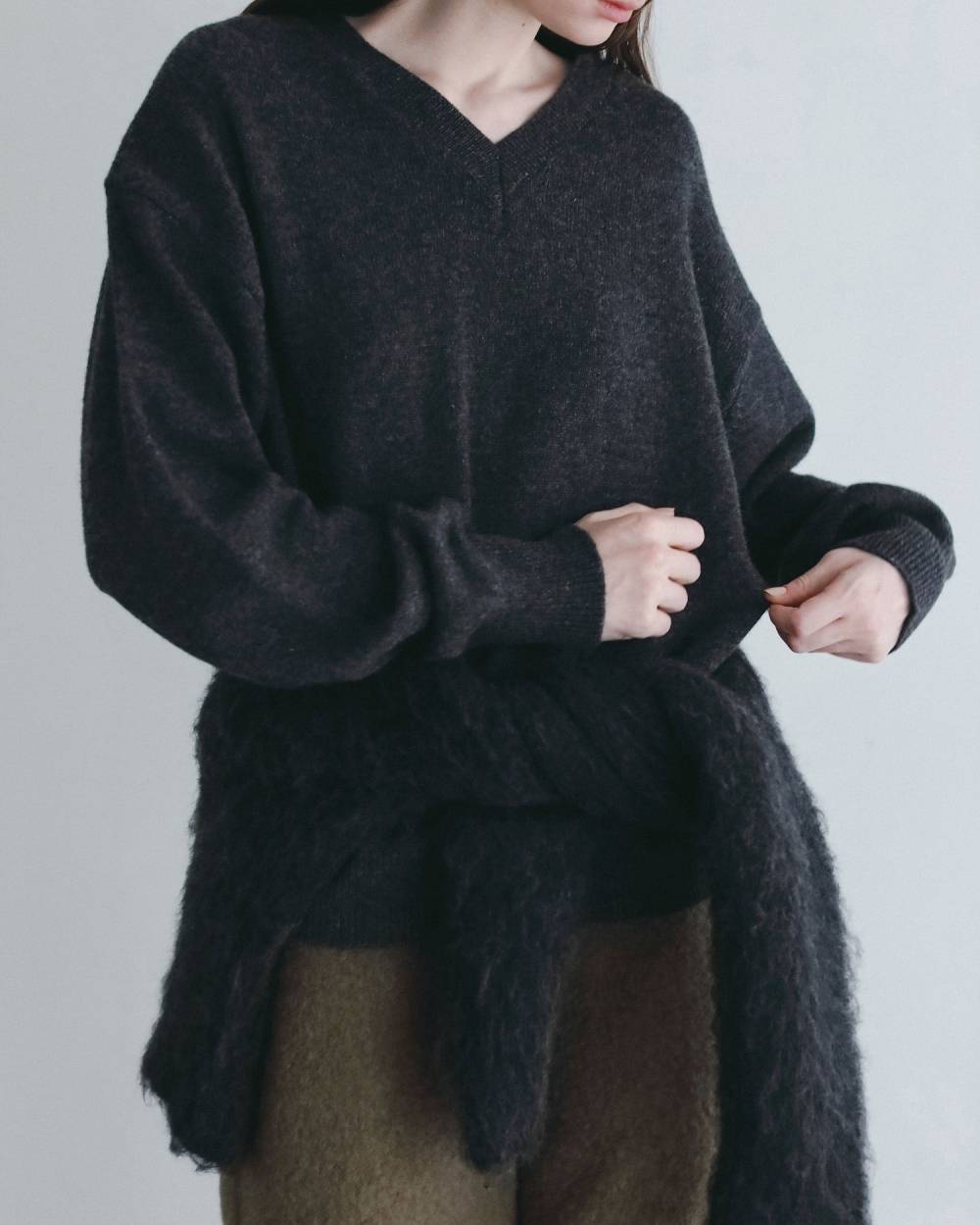 Wool Vneck Knit Wool Vneck Knit,ウール Vネック ニット,62620530,トップス,ニット,ニットトップス,ànuke,アンヌーク,lifes,ライフズ,26fall,26aw