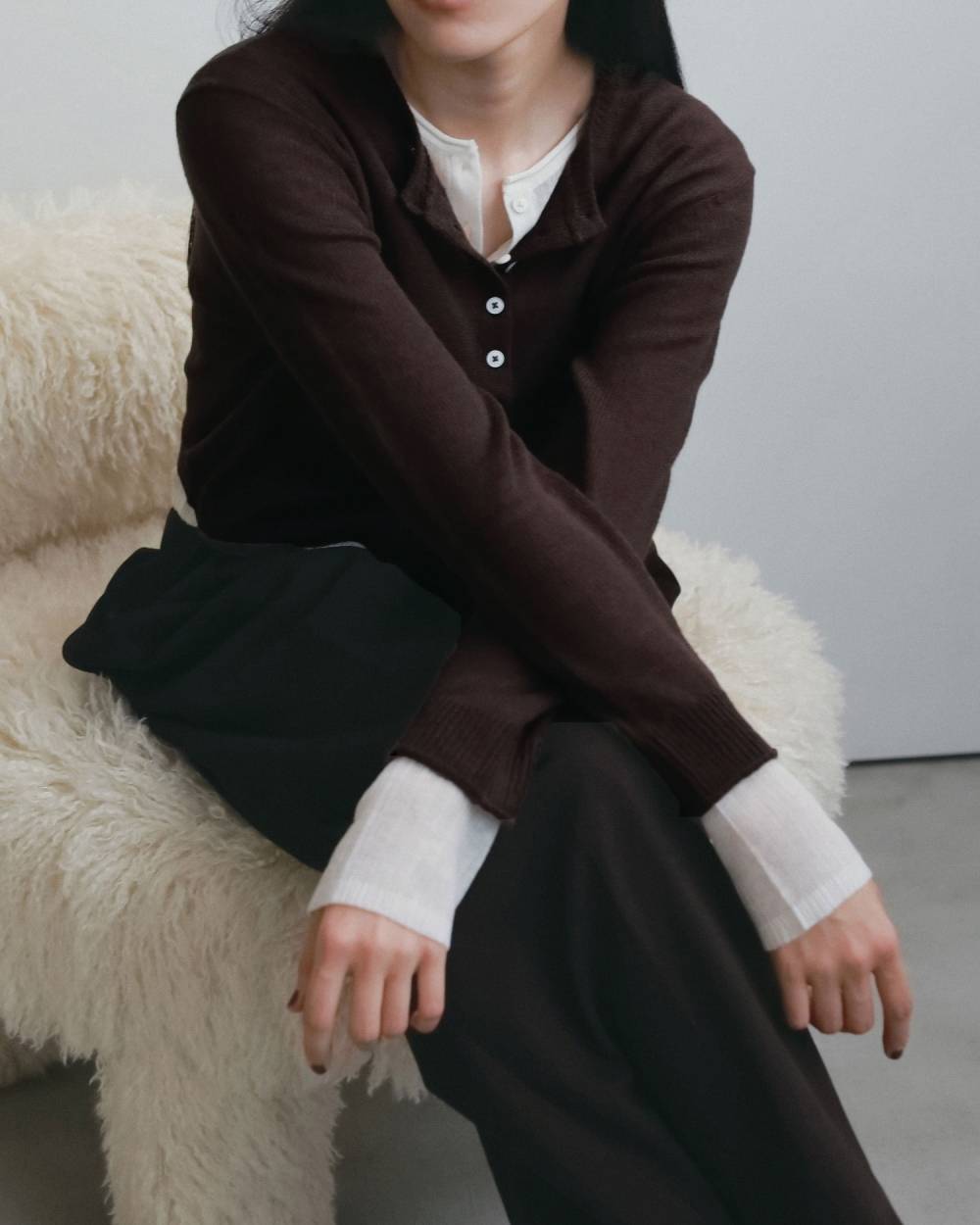 Layered Crewneck Cardigan Layered Crewneck Cardigan,レイヤードクルーネックカーディガン,62620531,カーディガン,カーデ,トップス,ニット,ànuke,アンヌーク,lifes,ライフズ,26fall,26aw