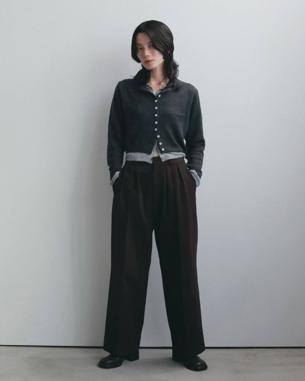 Layered Crewneck Cardigan Layered Crewneck Cardigan,レイヤードクルーネックカーディガン,62620531,カーディガン,カーデ,トップス,ニット,ànuke,アンヌーク,lifes,ライフズ,26fall,26aw