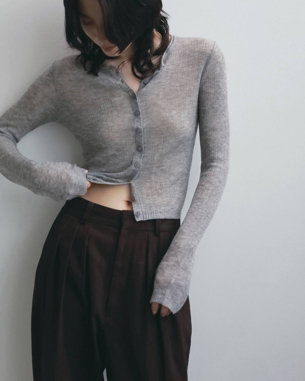 Layered Crewneck Cardigan Layered Crewneck Cardigan,レイヤードクルーネックカーディガン,62620531,カーディガン,カーデ,トップス,ニット,ànuke,アンヌーク,lifes,ライフズ,26fall,26aw