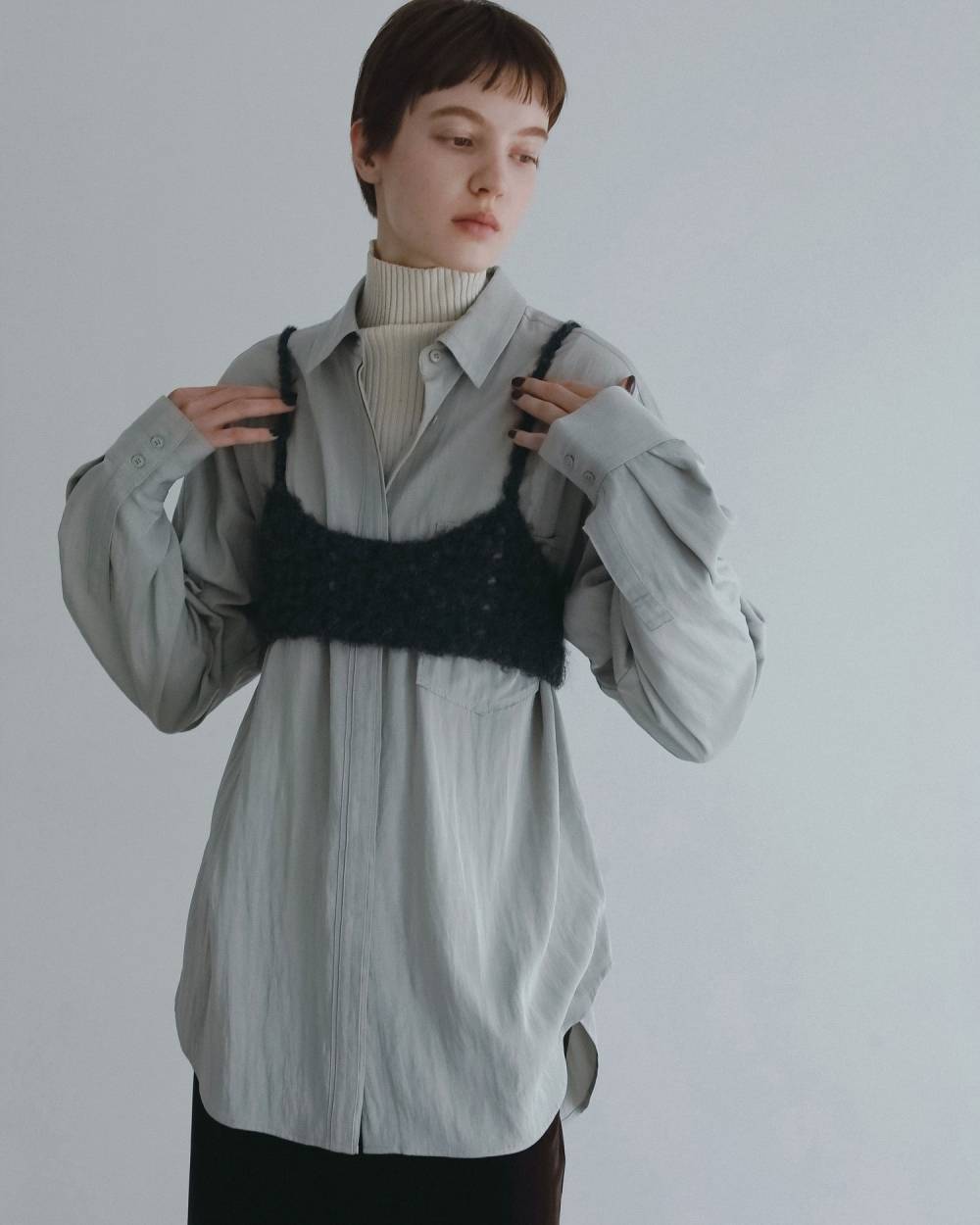 Slit Turtle Knit Slit Turtle Knit,スリット タートル ニット,62620539,ニット,トップス,タートルニットトップス,ànuke,アンヌーク,lifes,ライフズ,26fall,26aw