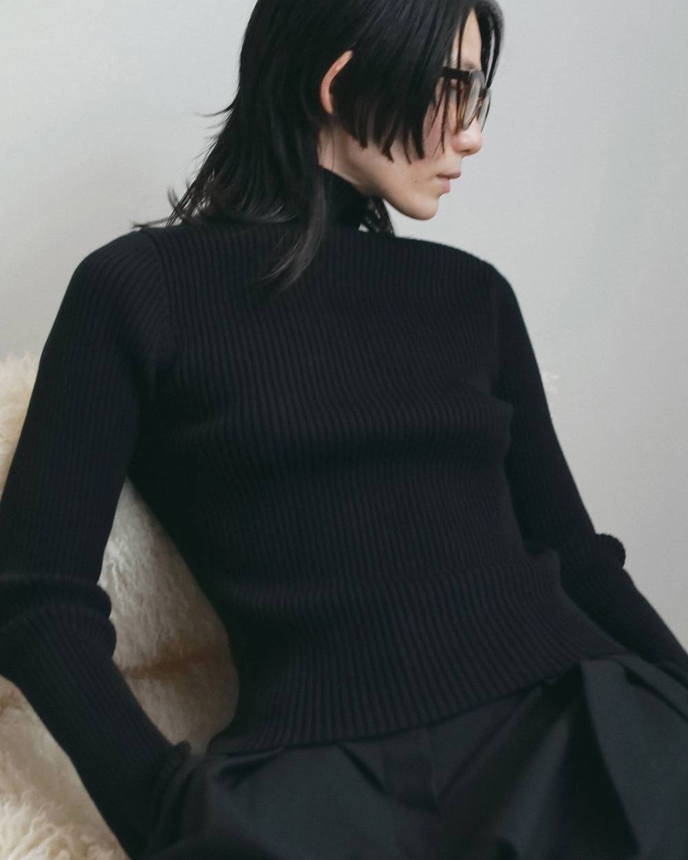 Slit Turtle Knit Slit Turtle Knit,スリット タートル ニット,62620539,ニット,トップス,タートルニットトップス,ànuke,アンヌーク,lifes,ライフズ,26fall,26aw