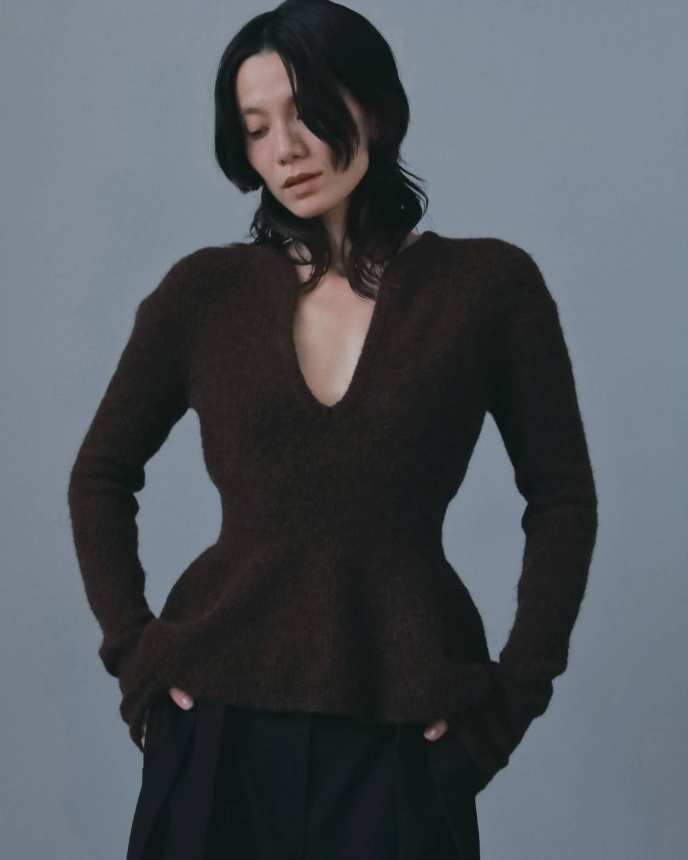 Keyneck Peplum Knit Keyneck Peplum Knit,キーネック ペプラム ニット,62620540,ニット,トップス,ニットトップス,ànuke,アンヌーク,lifes,ライフズ,26fall,26aw
