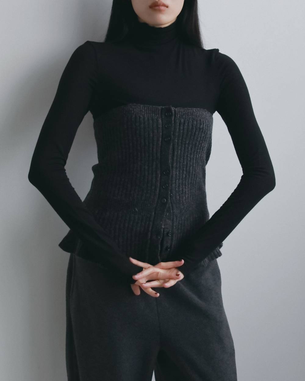 Wool 2way Bustier Wool 2way Bustier,ウール 2WAY ビスチェ,62620546,トップス,ウール,ビスチェ,ànuke,アンヌーク,lifes,ライフズ,26fall,26aw
