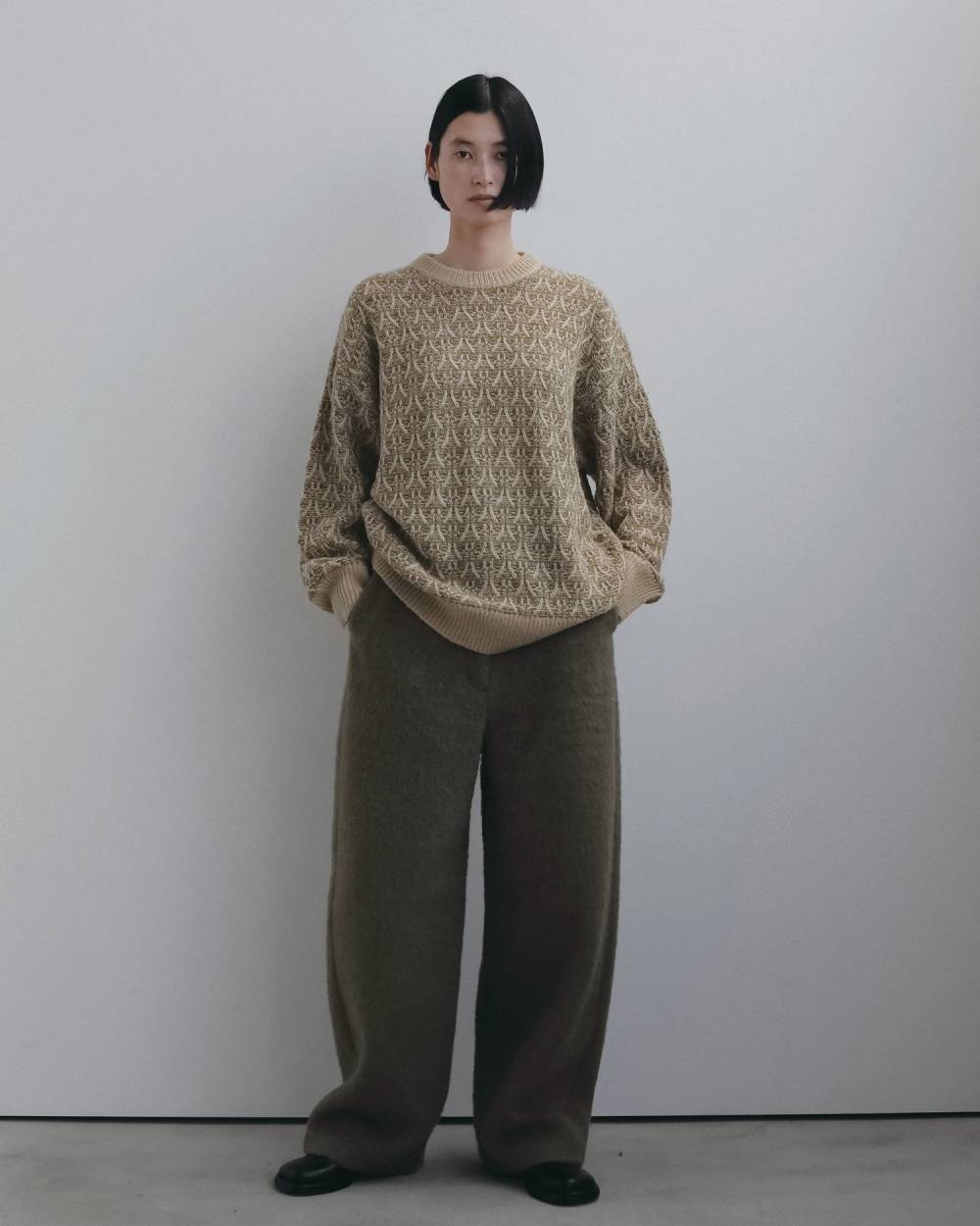 Tucked Pattern Knit Tucked Pattern Knit,タックド パターン ニット,62620547,トップス,ニット,ニットトップス,柄,ànuke,アンヌーク,lifes,ライフズ,26fall,26aw