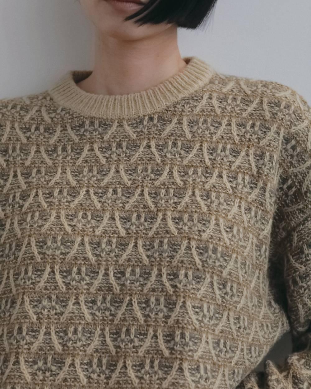 Tucked Pattern Knit Tucked Pattern Knit,タックド パターン ニット,62620547,トップス,ニット,ニットトップス,柄,ànuke,アンヌーク,lifes,ライフズ,26fall,26aw