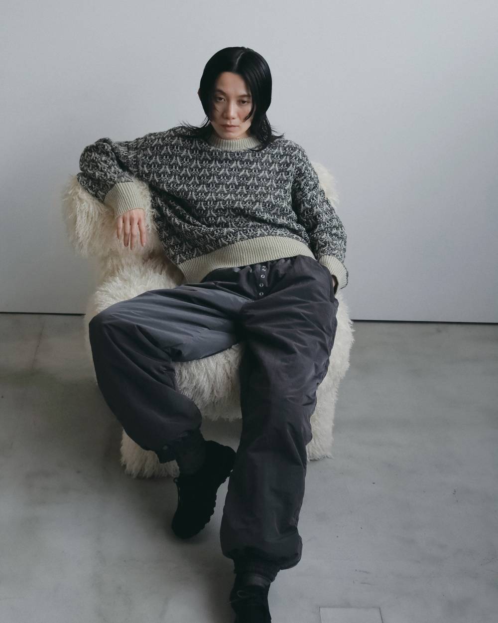 Tucked Pattern Knit Tucked Pattern Knit,タックド パターン ニット,62620547,トップス,ニット,ニットトップス,柄,ànuke,アンヌーク,lifes,ライフズ,26fall,26aw
