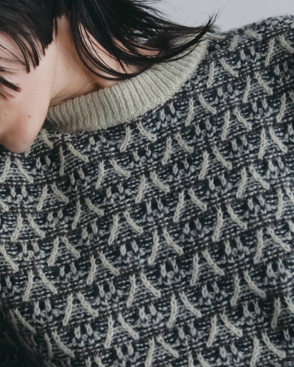 Tucked Pattern Knit Tucked Pattern Knit,タックド パターン ニット,62620547,トップス,ニット,ニットトップス,柄,ànuke,アンヌーク,lifes,ライフズ,26fall,26aw