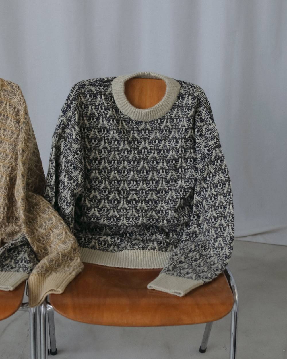Tucked Pattern Knit Tucked Pattern Knit,タックド パターン ニット,62620547,トップス,ニット,ニットトップス,柄,ànuke,アンヌーク,lifes,ライフズ,26fall,26aw