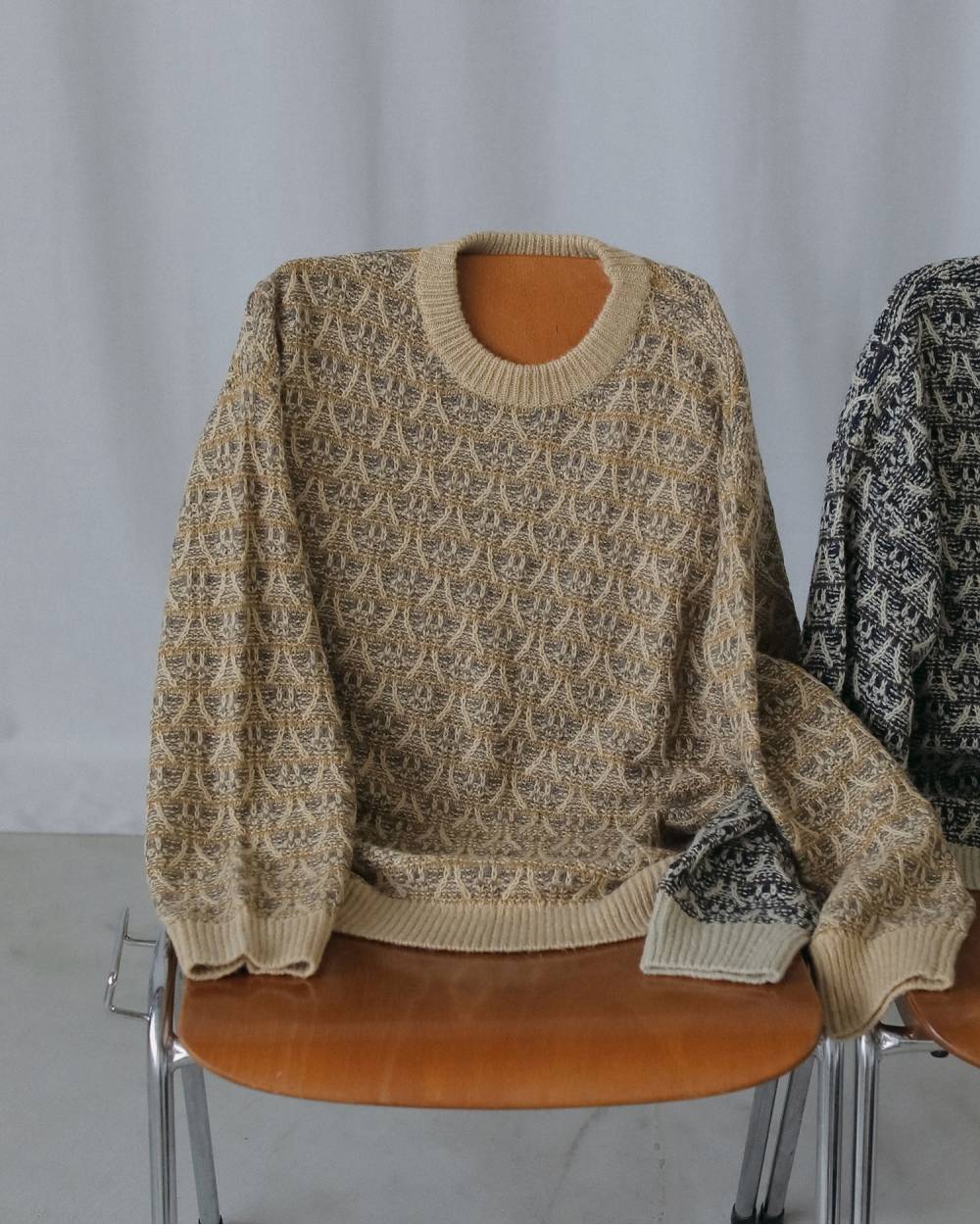 Tucked Pattern Knit Tucked Pattern Knit,タックド パターン ニット,62620547,トップス,ニット,ニットトップス,柄,ànuke,アンヌーク,lifes,ライフズ,26fall,26aw