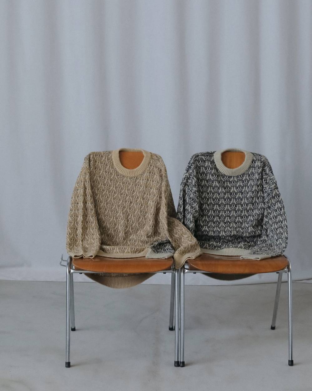 Tucked Pattern Knit Tucked Pattern Knit,タックド パターン ニット,62620547,トップス,ニット,ニットトップス,柄,ànuke,アンヌーク,lifes,ライフズ,26fall,26aw