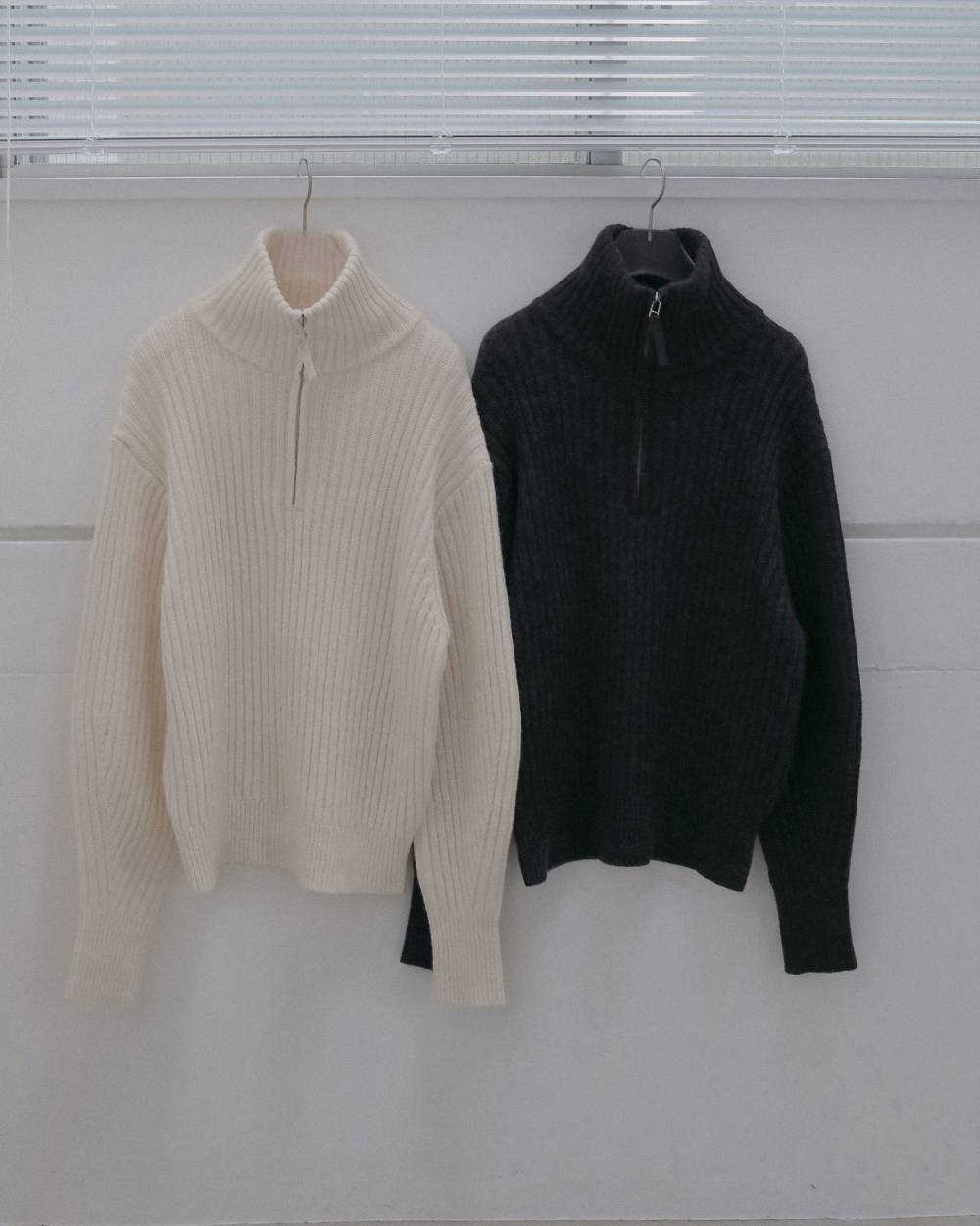 Halfzip Rib Knit Halfzip Rib Knit,ハーフジップ リブニット,62620550,トップス,ニット,ニットトップス,ànuke,アンヌーク,lifes,ライフズ,26fall,26aw