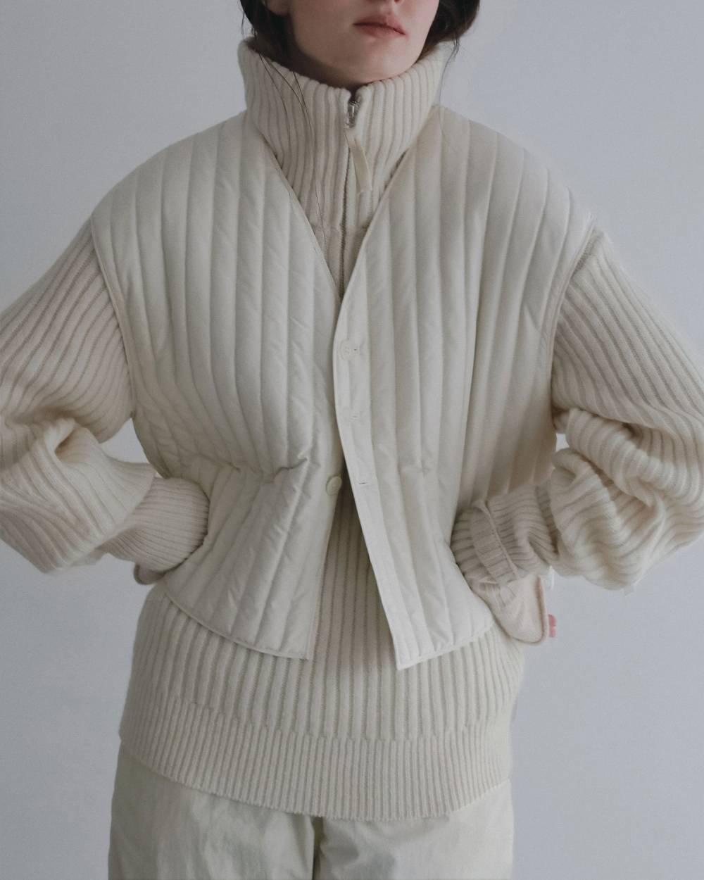 Halfzip Rib Knit Halfzip Rib Knit,ハーフジップ リブニット,62620550,トップス,ニット,ニットトップス,ànuke,アンヌーク,lifes,ライフズ,26fall,26aw