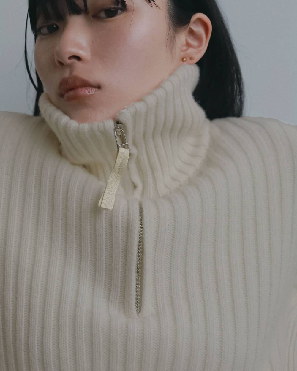 Halfzip Rib Knit Halfzip Rib Knit,ハーフジップ リブニット,62620550,トップス,ニット,ニットトップス,ànuke,アンヌーク,lifes,ライフズ,26fall,26aw