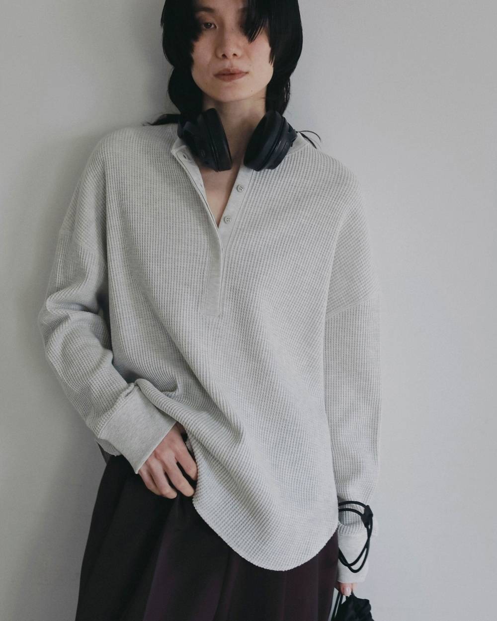Waffle Loose Henleytops Waffle Loose Henleytops,ワッフル ルーズ ヘンリートップス,62620605,トップス,オーバートップス,ànuke,アンヌーク,lifes,ライフズ,26ss,26fall,26aw