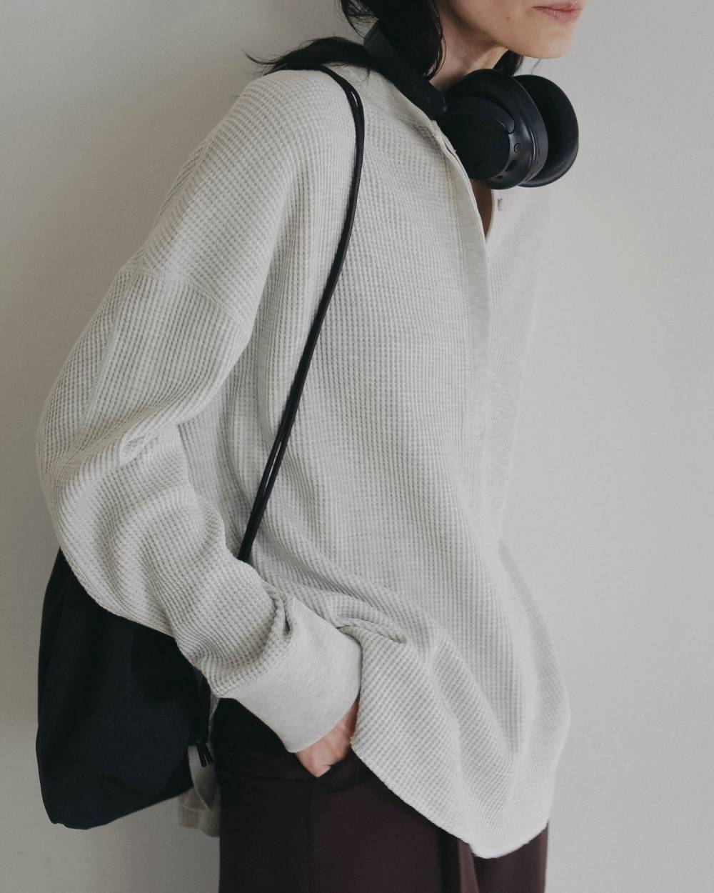 Waffle Loose Henleytops Waffle Loose Henleytops,ワッフル ルーズ ヘンリートップス,62620605,トップス,オーバートップス,ànuke,アンヌーク,lifes,ライフズ,26ss,26fall,26aw
